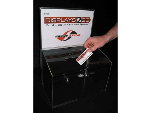 Clear acrylic entry box - Displays2Go