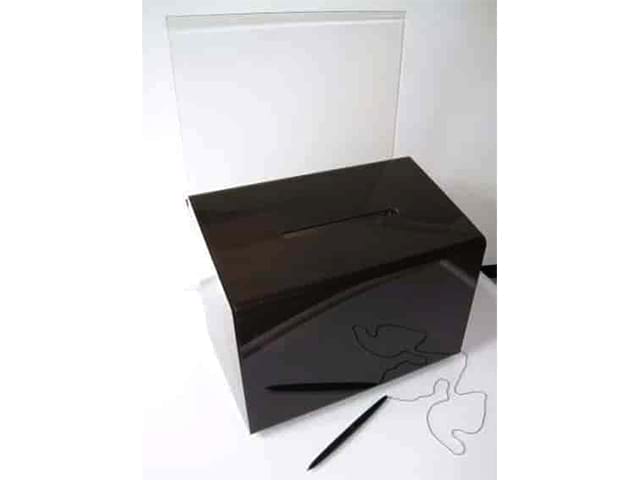 Acrylic box in smoked colour in A4 size - Displays2Go