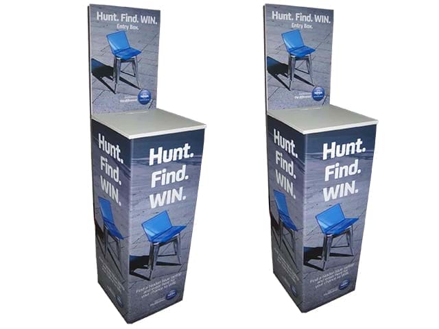 Competition box with flat writing surface - Displays2Go