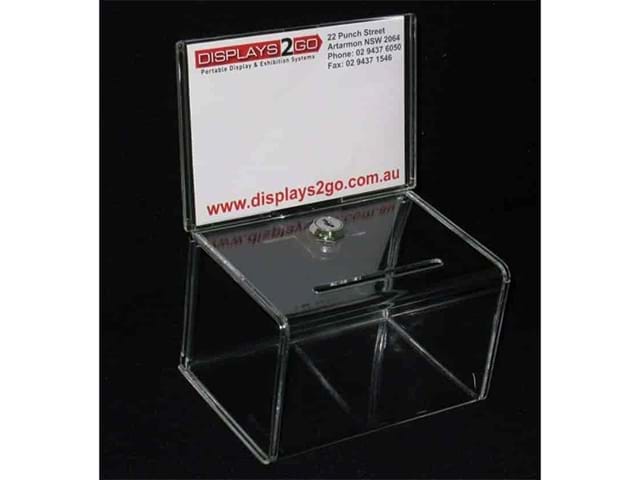 Clear acrylic entry box - Displays2Go