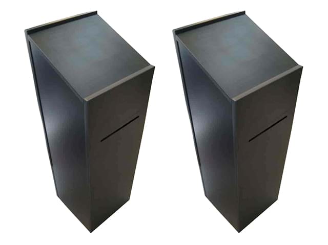 Suggestion box with locking door at rear - Displays2Go