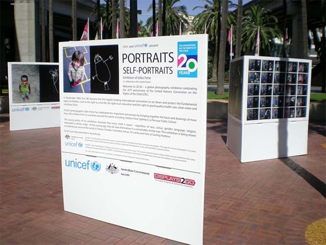 Unicef outdoor signage in Darling Harbour - Displays2Go