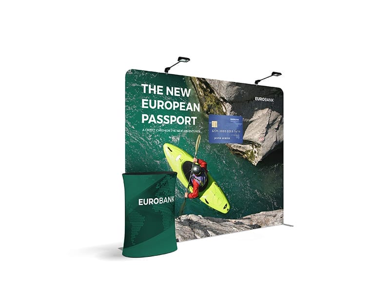 Custom Portable Display: Straight SuperWall Curved Edge - Displays 2 Go