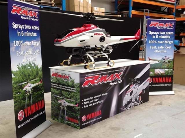 Portable helicopter stand - Displays2Go