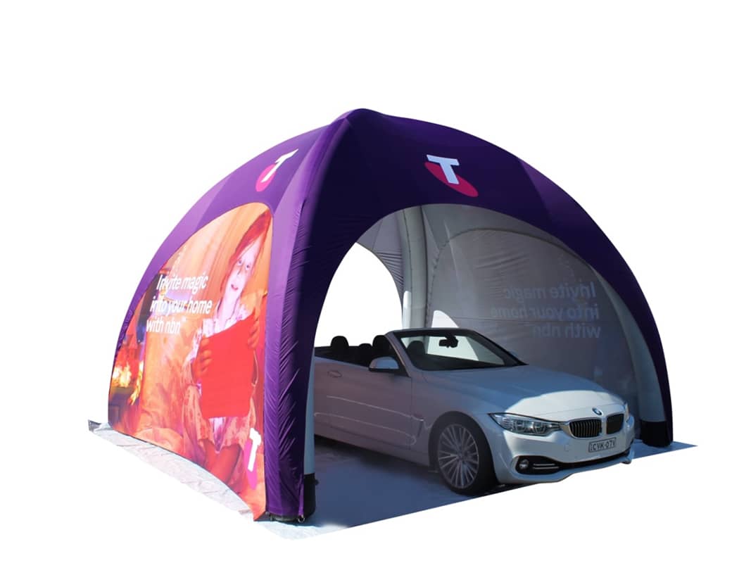 4m inflatable gazebo with 2 doors branded - Displays2Go