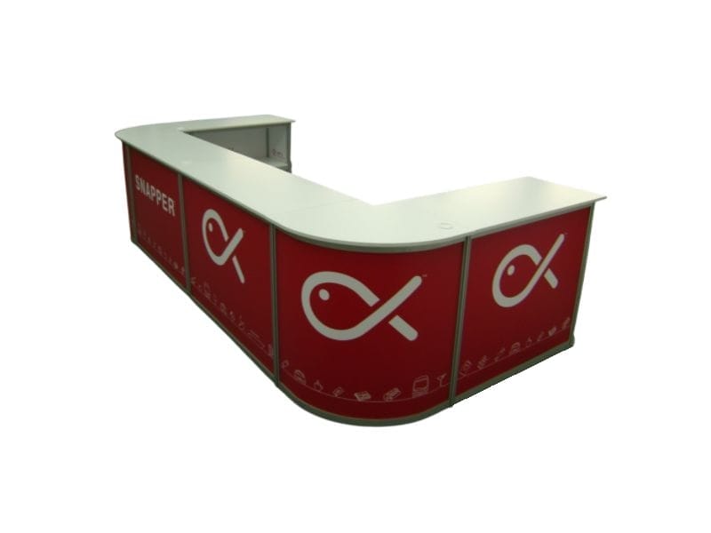 Curved u-shaped counter - Displays2Go