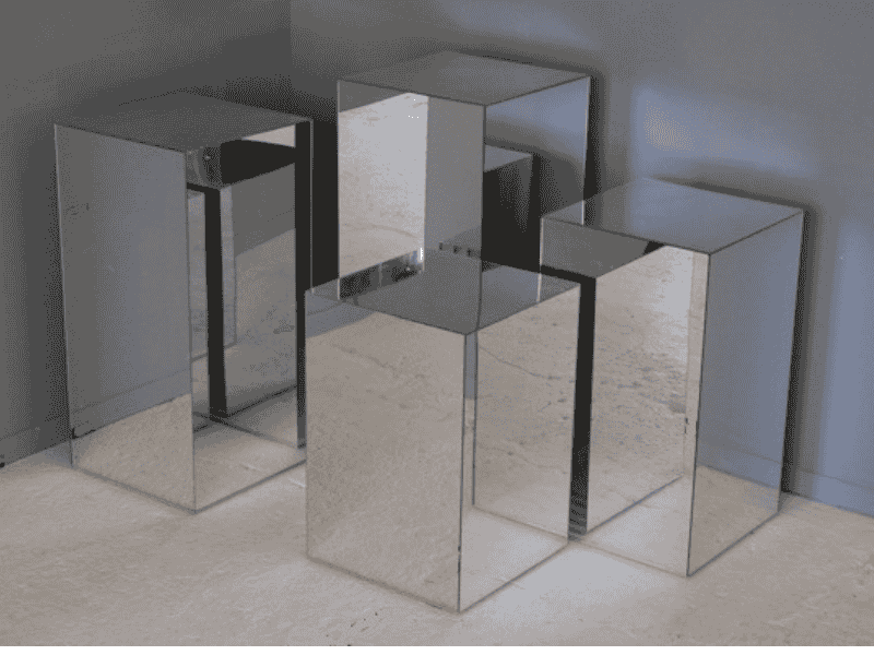 Mirror plinths made in a size to suit you - Displays2Go