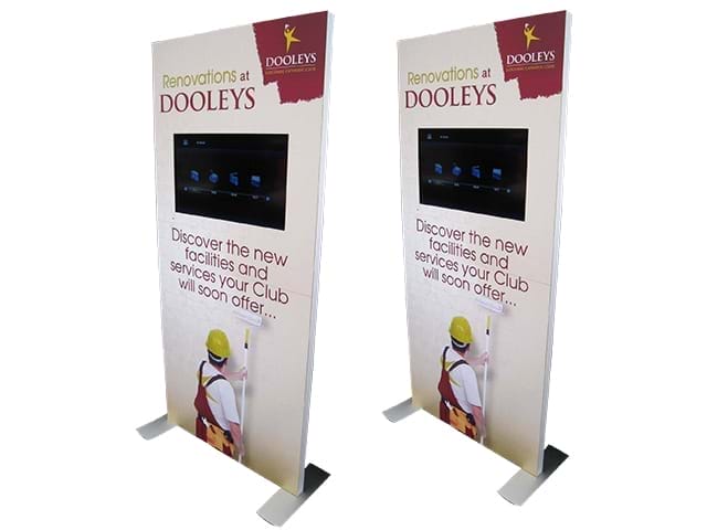 Branded stand with tv - Displays2Go
