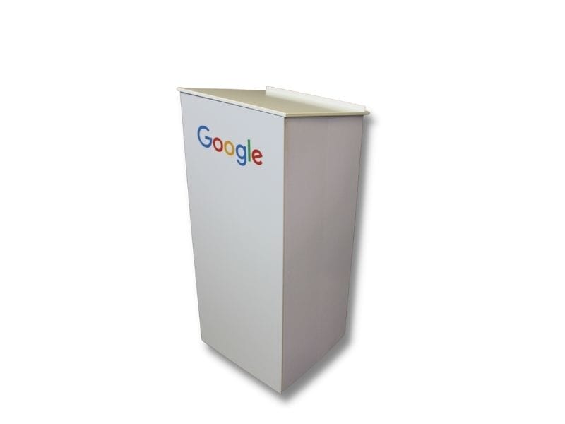 Portable Lectern: Flat Pack Google Printed Lectern - Displays2Go