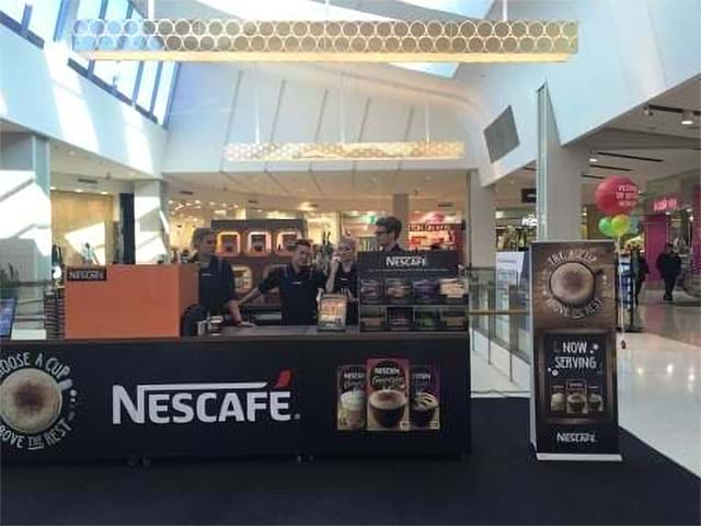 Customised coffee kiosk for shopping centres - Displays2Go