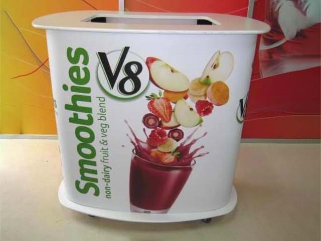 Juice sampling trolley - Displays2Go