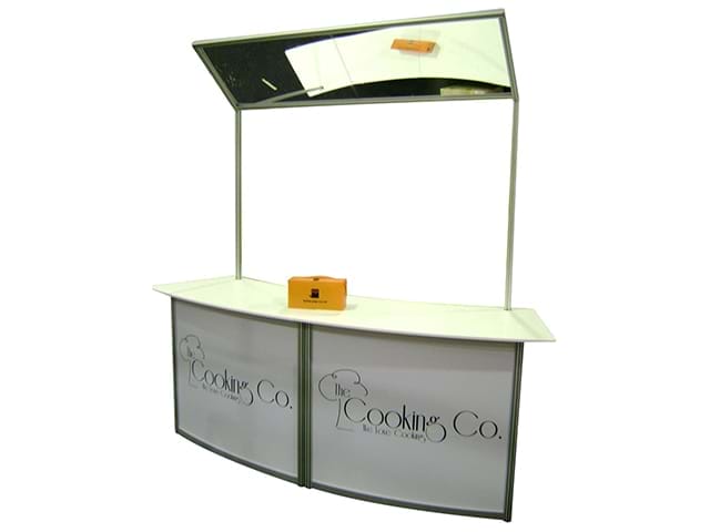 Cooking stand with mirror - Displays2Go