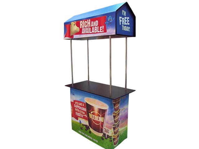 Display table with canopy - Displays2Go